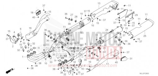 EXHAUST MUFFLER GL1800DAP de 2023